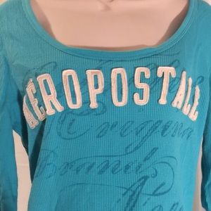 Aeropostale Turquoise Long Sleeve Shirt XL